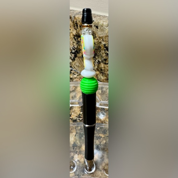 Maraccas Handcrafted Unique Rhinestone Beaded Writing Pen Cinco de Mayo Gift - Picture 4 of 4